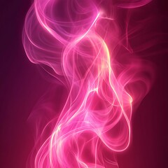 Naklejka premium Abstract Pink Energy Swirls and Light Flashes