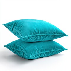 Two soft decorative pillows arranged on a clean white background highlighting comfort and style for home decor