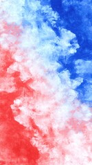 Fototapeta premium Red and blue cloudscape, abstract art, sky texture, design background