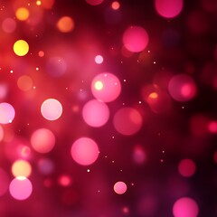 Abstract Red and Pink Bokeh Lights Background