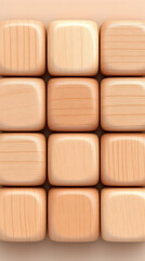 3D Wooden Block Background Texture
