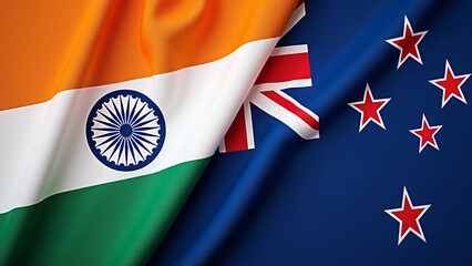 India and Newzealand flag together