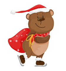 Christmas Bear Skating