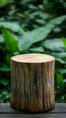 Wooden Tree Stump Background Image