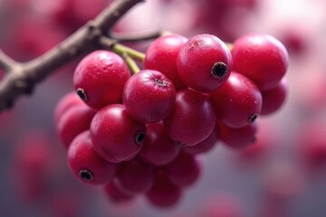 Vibrant Anime-Inspired Serving of Mature Serviceberries