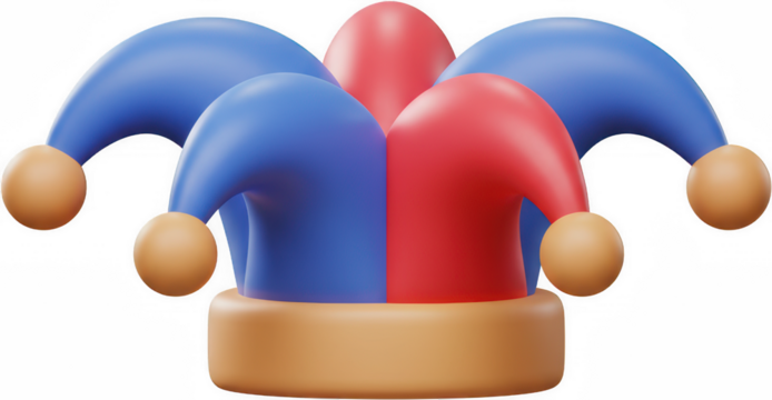 Colorful 3D Rendered Jester Hat Festive Fool s Cap Cartoon Jester Headwear Fun Party Accessory