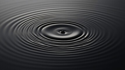 Black water surface with waving ripples