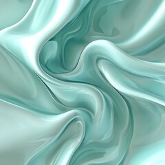 Obraz premium Abstract Teal Silk Drape Swirling Flowing Fabric