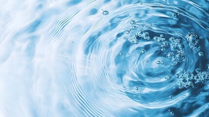 Serene Abstract Blue Water Surface with Soft Ripples and Gentle Waves, Tranquil Atmosphere Backdrop