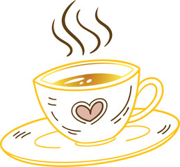 cup of coffee with steam