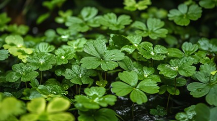 Nature of dark green leaf in garden. Natural green leaves plants using  background cover page environment ecology or greenery wallpaper