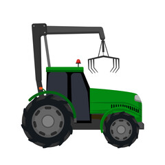 Green Tractor with Loader