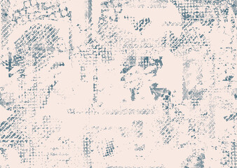 Background with glitch distorted grunge textures . grunge background texture with halftone dots, glitched shapes, textures and lines .Screen print vector background with grunge textured surface.