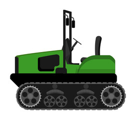 Green Tracked Tractor