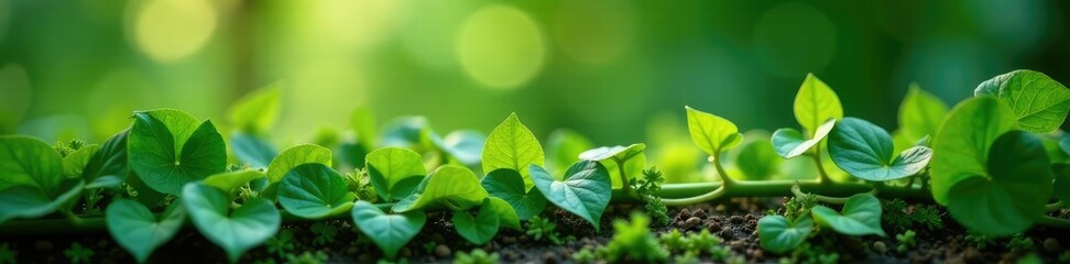 Delicate vines and tendrils wrapped around isolated stems, botanical, garden