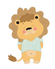 Happy Lion Illustration
