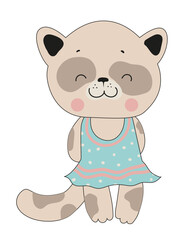 Adorable Cat Character