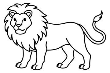Geometric Lion Sketch