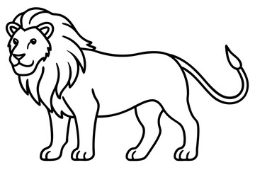 Geometric Lion Sketch