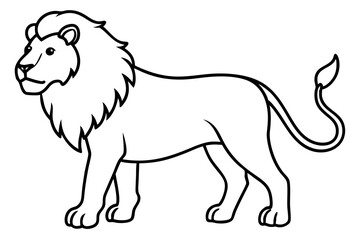 Geometric Lion Sketch