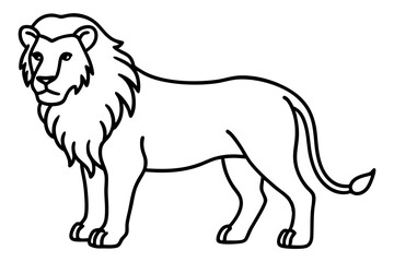 Geometric Lion Sketch