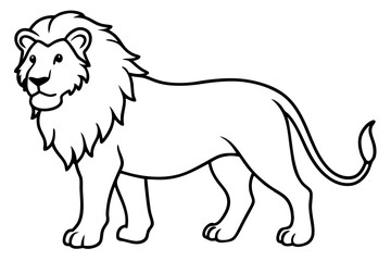 Geometric Lion Sketch