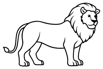 Geometric Lion Sketch