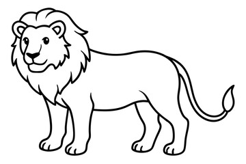 Geometric Lion Sketch