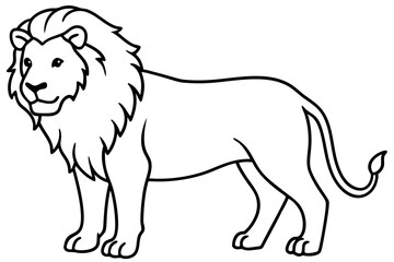 Geometric Lion Sketch