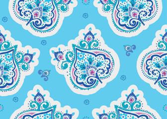 Seamless pattern with vintage elements. For fabric, wallpaper, packaging, decoration.