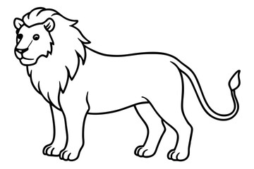 Geometric Lion Sketch