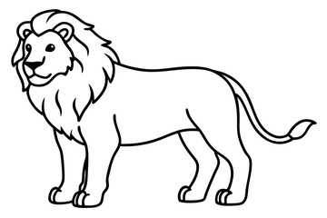 Geometric Lion Sketch