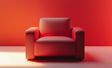 red leather armchair