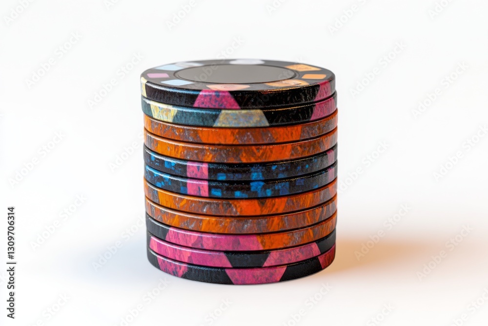 Wall mural a stunning collection of vibrant stacked circles showcasing colorful patterns and textures. perfect 
