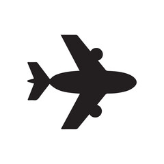 Obraz premium Airplane Vector Icon – Simple & Modern Travel Symbol Flight Airplane Silhouette – Minimalist Aviation Logo Jet Plane Vector Illustration – Travel & Transportation Icon
