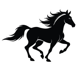 Dynamic Galloping Horse Running Fast with Powerful Stride in Motion