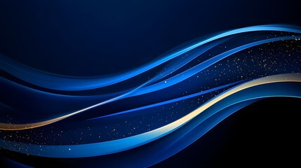 Obraz premium Captivating Cosmic Energy Waves with Golden Particles and Luminous Streaks of Light