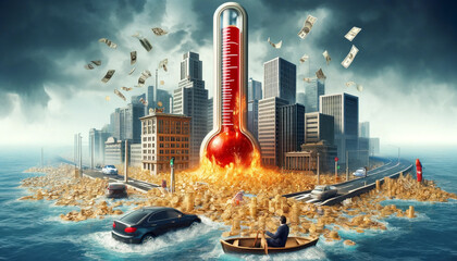 Economic Heatwave Sweeps Through an Urban Landscape