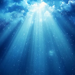 Underwater Light Beams Ocean Depth Scene (1)