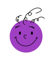 Purple Happy Face