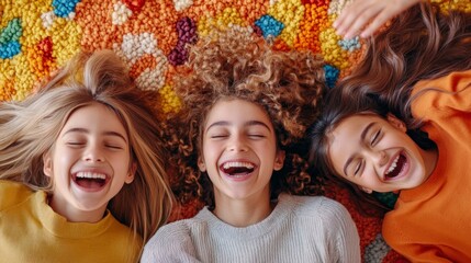 Fototapeta premium Happy family having fun at home.Happy three generation family celebrating birthday at home.