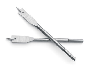 Two wood spade drill flat bits