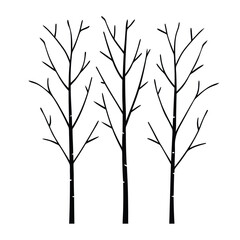 bamboo silhouette isolated on white