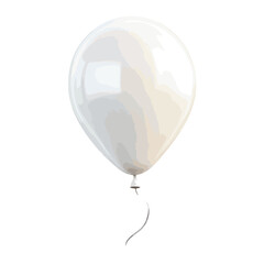 White Balloon Isolated Cutout Single Object Close-Up
