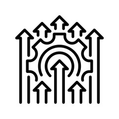 Efficiency line icon. Universal creative premium symbol. Vector sign icon logo template. Vector illustration