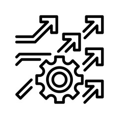 Efficiency line icon. Universal creative premium symbol. Vector sign icon logo template. Vector illustration