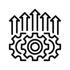 Efficiency line icon. Universal creative premium symbol. Vector sign icon logo template. Vector illustration