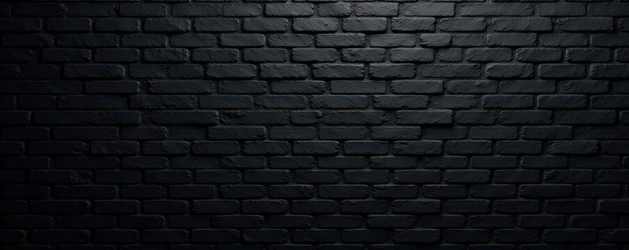 Seamless black brick wall texture Dark, grunge backdrop , black brick wall, texture