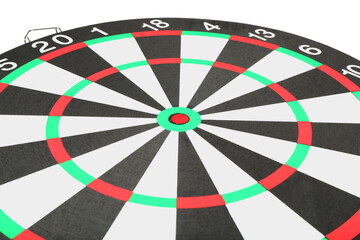 One dartboard on white background. Sports equipment