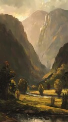 sunset over the mountains